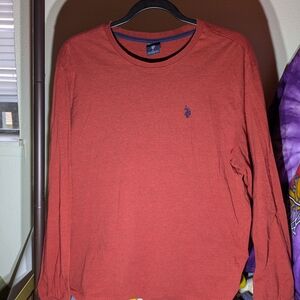 Polo Ralph Lauren Brick Red Long Sleeve Tee